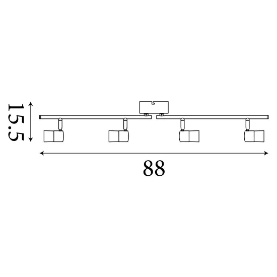 Searchlight Blocs fekete mennyezeti spotlámpa (SL-9884BC) G9 4 izzós IP20
