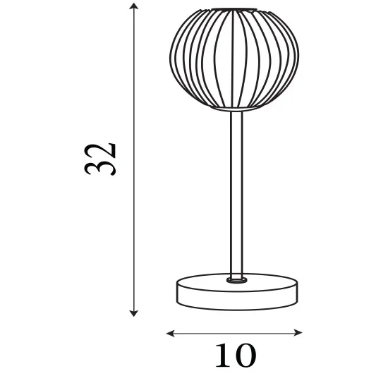 Searchlight Blossom fekete asztali lámpa (SL-6533-1BK) G9 1 izzós IP20