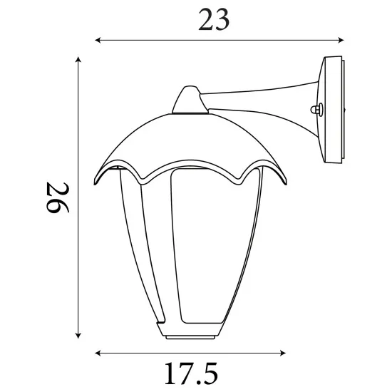 Searchlight Bluebell antracit kültéri falikar (SL-57891GY) E27 1 izzós IP44