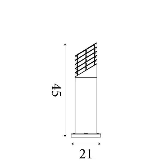 Searchlight Bollards fekete kültéri állólámpa (SL-1086-450) E27 1 izzós IP44