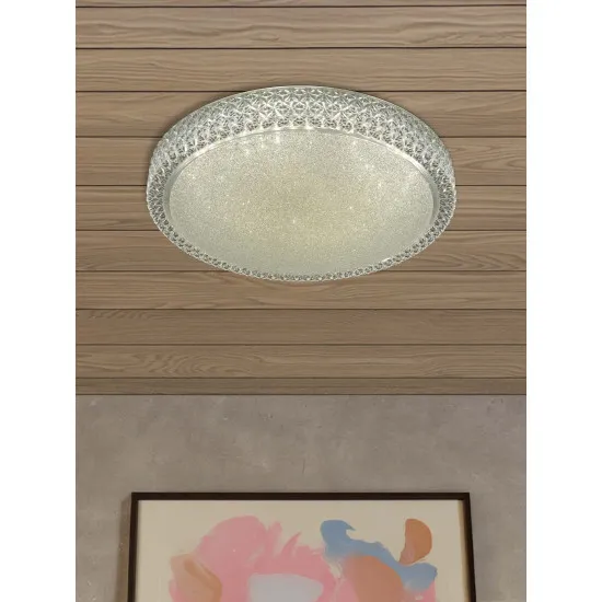 Searchlight Bordeaux átlátszó-fehér LED mennyezeti lámpa (SL-0546-50) LED 1 izzós IP20