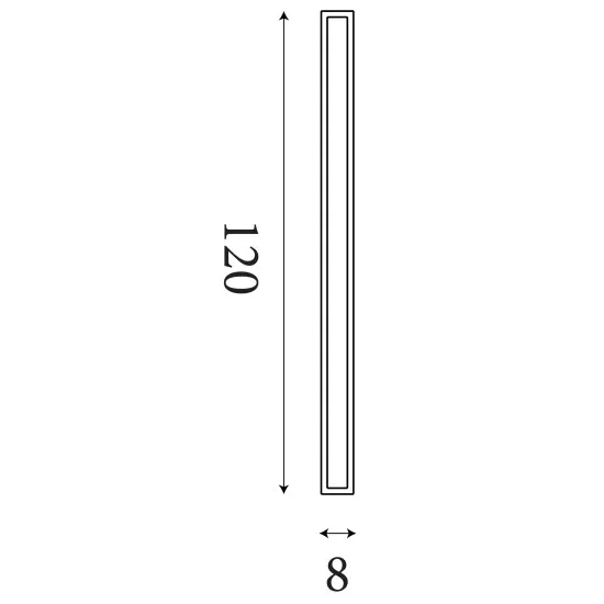 Searchlight Bordo fekete-fehér LED kültéri fali lámpa (SL-88711-1200) LED 1 izzós IP65