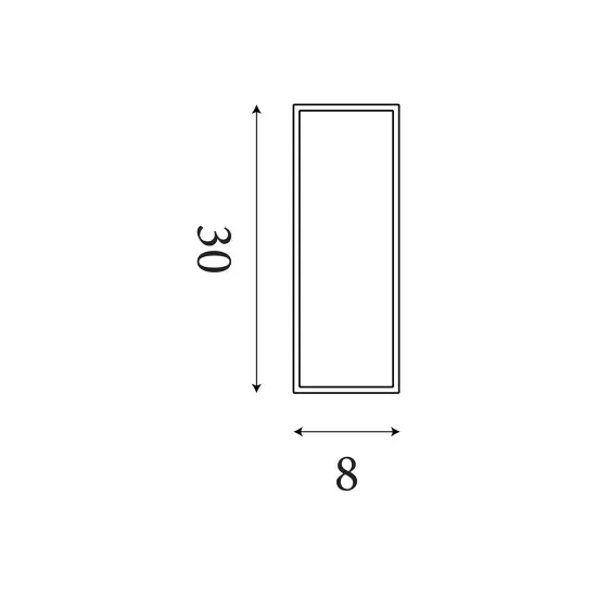 Searchlight Bordo fekete-fehér LED kültéri fali lámpa (SL-88711-300) LED 1 izzós IP65