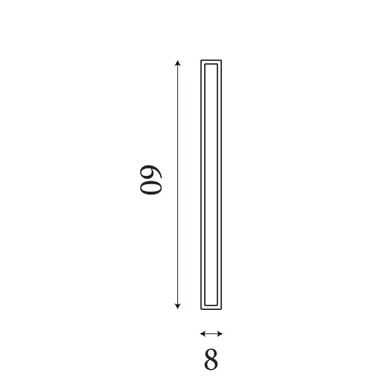 Searchlight Bordo fekete-fehér LED kültéri fali lámpa (SL-88711-600) LED 1 izzós IP65