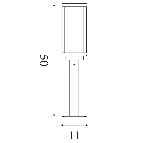 Searchlight Box II ezüst-átlátszó kültéri állólámpa (SL-90151-500SI) E27 1 izzós IP44