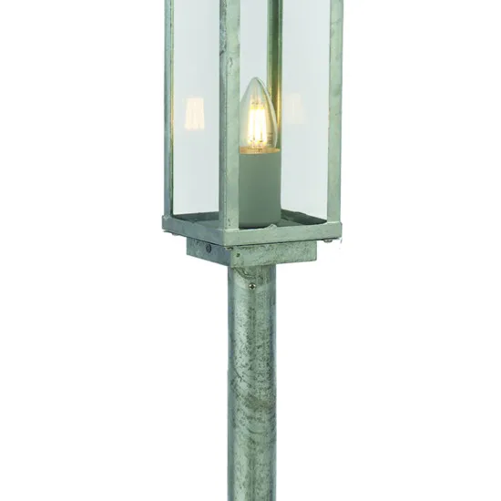 Searchlight Box II ezüst-átlátszó kültéri állólámpa (SL-90151-900SI) E27 1 izzós IP44