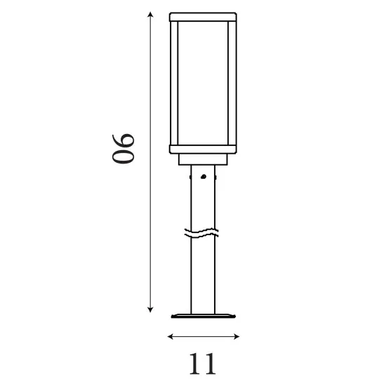 Searchlight Box II ezüst-átlátszó kültéri állólámpa (SL-90151-900SI) E27 1 izzós IP44