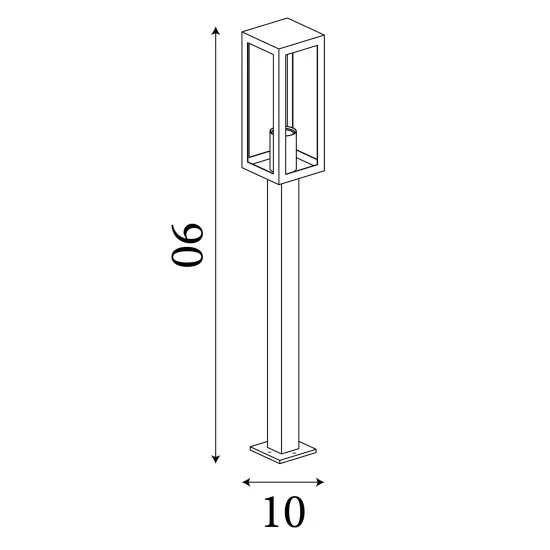 Searchlight Box fekete kültéri állólámpa (SL-6441-900BK) E27 1 izzós IP44