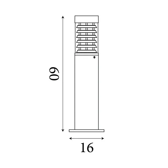 Searchlight Bronx fekete kültéri állólámpa (SL-7900-600BK) E27 1 izzós IP65