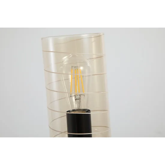 Searchlight Broughton borostyán asztali lámpa (SL-82329AM) E27 1 izzós IP20