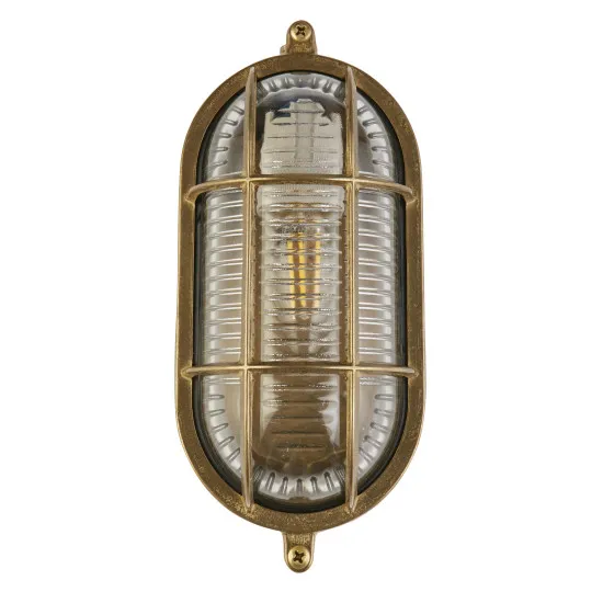 Searchlight Bulkhead sárgaréz kültéri fali/mennyezeti lámpa (SL-20361PB) E27 1 izzós IP64