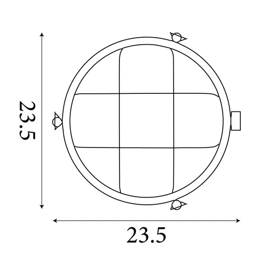 Searchlight Bulkhead sárgaréz kültéri fali/mennyezeti lámpa (SL-30361PB) E27 1 izzós IP64