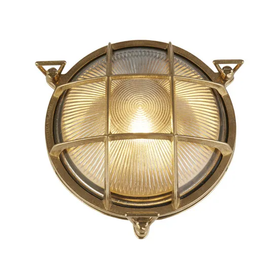 Searchlight Bulkhead sárgaréz kültéri fali/mennyezeti lámpa (SL-30361PB) E27 1 izzós IP64