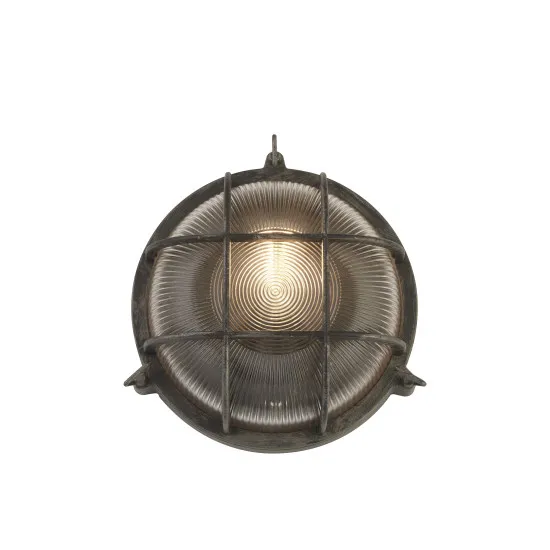 Searchlight Bulkhead fekete-ezüst kültéri fali/mennyezeti lámpa (SL-61401BS) E27 1 izzós IP44