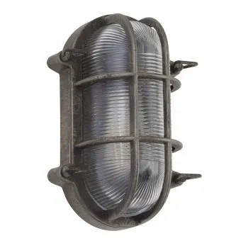 Searchlight Bulkhead fekete-ezüst kültéri fali/mennyezeti lámpa (SL-61402BS) E27 1 izzós IP44