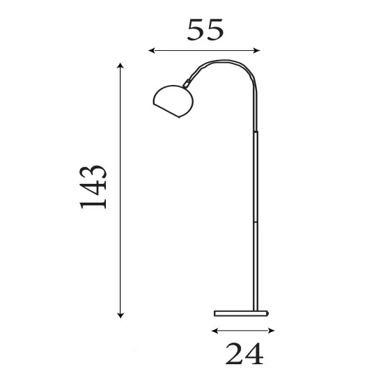 Searchlight Calumn fekete állólámpa (SL-88011BK) E27 1 izzós IP20