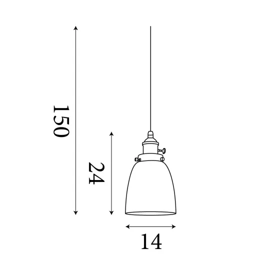 Searchlight Camden fekete-füstszínű függesztett lámpa (SL-1921-1BC) E27 1 izzós IP20