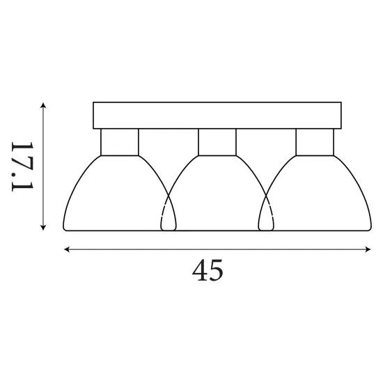 Searchlight Cannes kávébarna LED mennyezeti lámpa (SL-77410-3AM) LED 3 izzós IP20