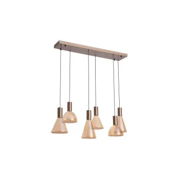 Searchlight Cannes kávébarna LED függesztett lámpa (SL-77410-6AM) LED 6 izzós IP20