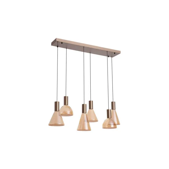 Searchlight Cannes kávébarna LED függesztett lámpa (SL-77410-6AM) LED 6 izzós IP20