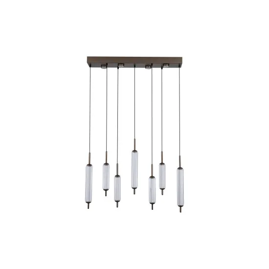 Searchlight Cattail kávébarna LED függesztett lámpa (SL-76210-7CL) LED 7 izzós IP20