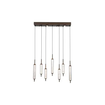 Searchlight Cattail kávébarna LED függesztett lámpa (SL-76210-7CL) LED 7 izzós IP20