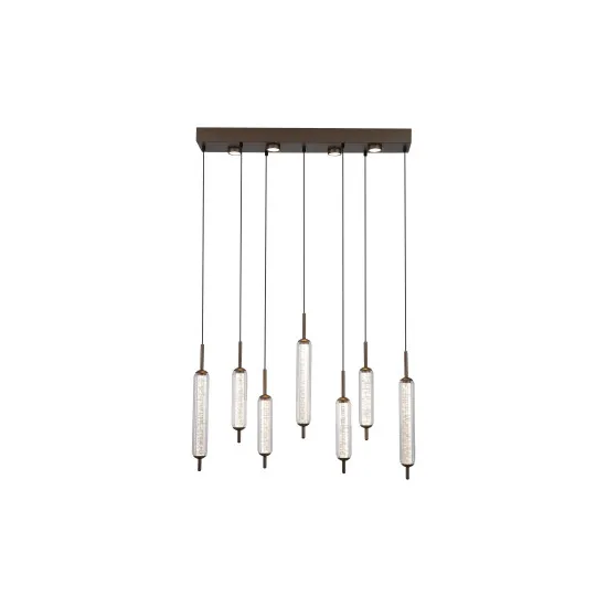 Searchlight Cattail kávébarna LED függesztett lámpa (SL-76210-7CL) LED 7 izzós IP20