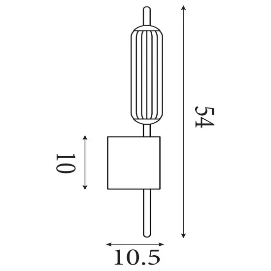 Searchlight Cattail kávébarna LED falikar (SL-76210CL) LED 1 izzós IP20