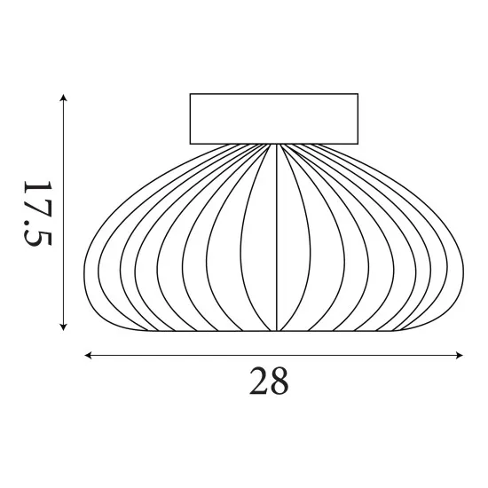Searchlight Celestial arany mennyezeti lámpa (SL-32156-28GO) E27 1 izzós IP20