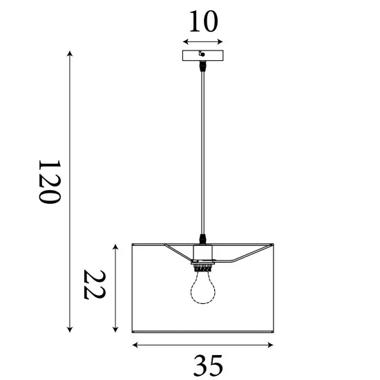 Searchlight Chelsea kávébarna-fehér függesztett lámpa (SL-50503LT) E27 1 izzós IP20