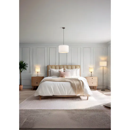 Searchlight Chelsea kávébarna-fehér függesztett lámpa (SL-50503LT) E27 1 izzós IP20