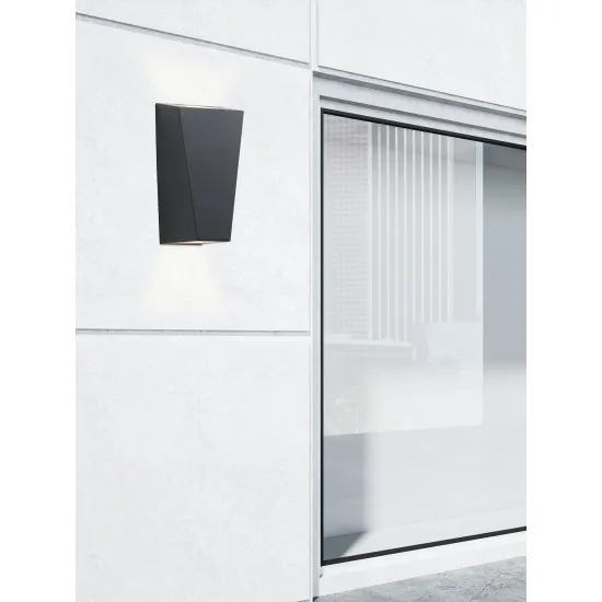 Searchlight Cheshire fekete kültéri fali lámpa (SL-5600-2BK-LED) GU10 2 izzós IP44