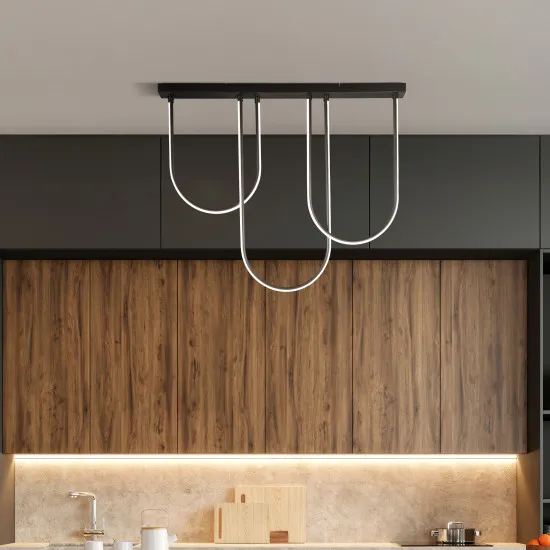 Searchlight Chime fekete LED függesztett lámpa (SL-23325BK) LED 3 izzós IP20