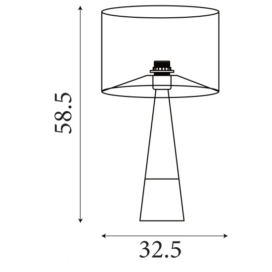 Searchlight Chloe fekete-réz asztali lámpa (SL-2743BGO) E27 1 izzós IP20