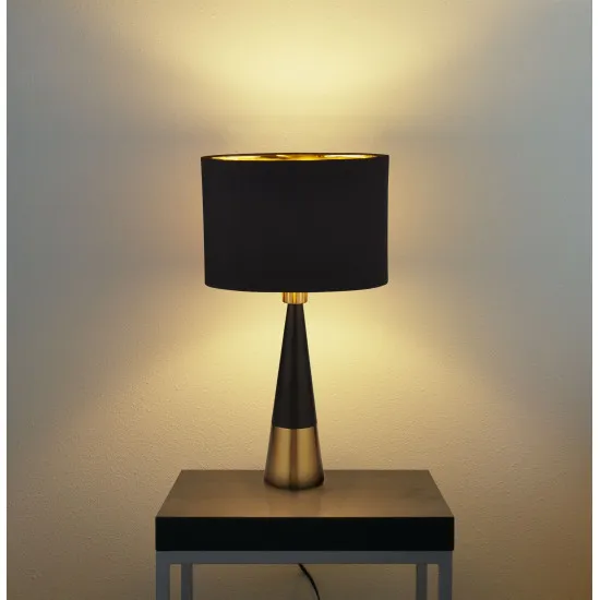 Searchlight Chloe fekete-réz asztali lámpa (SL-2743BGO) E27 1 izzós IP20