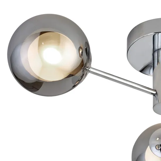 Searchlight Churchill króm mennyezeti lámpa (SL-60812-3SM) G9 3 izzós IP20