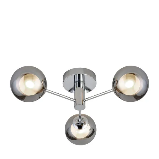 Searchlight Churchill króm mennyezeti lámpa (SL-60812-3SM) G9 3 izzós IP20