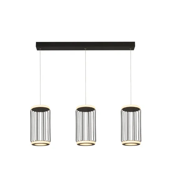 Searchlight Circolo fekete-fehér LED függesztett lámpa (SL-54212-3BK) LED 1 izzós IP20