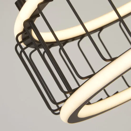 Searchlight Circolo fekete-fehér LED függesztett lámpa (SL-54213-1BK) LED 1 izzós IP20