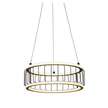 Searchlight Circolo fekete-fehér LED függesztett lámpa (SL-54213-1BK) LED 1 izzós IP20