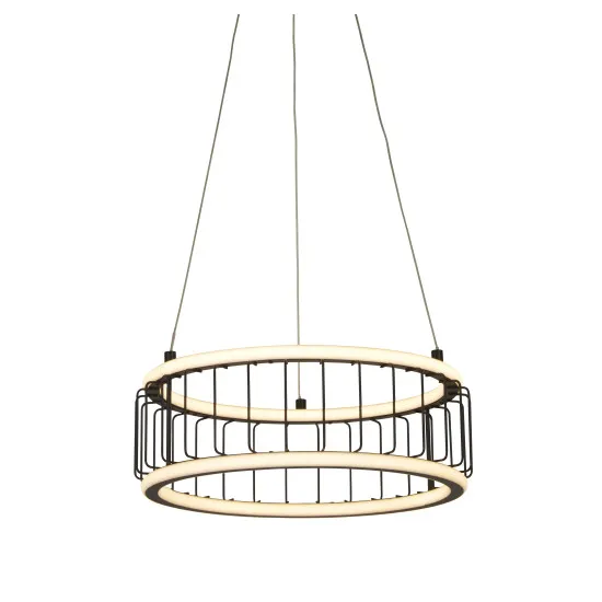 Searchlight Circolo fekete-fehér LED függesztett lámpa (SL-54213-1BK) LED 1 izzós IP20