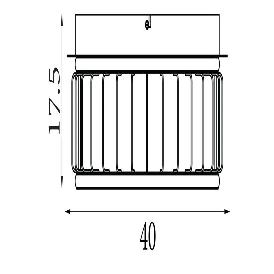 Searchlight Circolo fekete-fehér LED mennyezeti lámpa (SL-54215-1BK) LED 1 izzós IP20