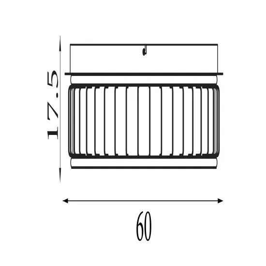 Searchlight Circolo fekete-fehér LED mennyezeti lámpa (SL-54216-1BK) LED 1 izzós IP20