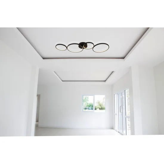 Searchlight Cirque fekete LED mennyezeti lámpa (SL-25772-4BK) LED 1 izzós IP20