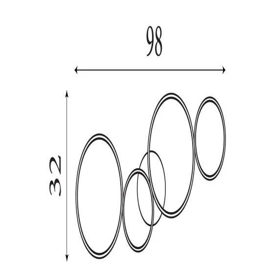 Searchlight Cirque arany LED mennyezeti lámpa (SL-25772-4GO) LED 1 izzós IP20