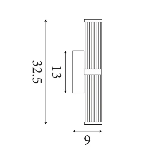 Searchlight Clamp fekete fürdőszobai LED tükörmegvilágító lámpa (SL-63124-1BK) LED 1 izzós IP44