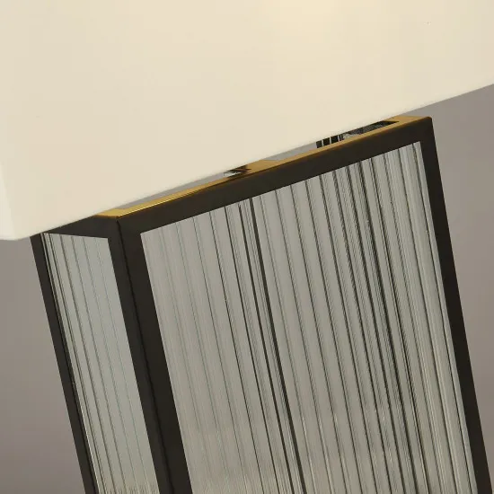 Searchlight Clarendon fekete-fehér asztali lámpa (SL-54210BK) E27 1 izzós IP20