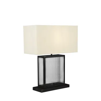 Searchlight Clarendon fekete-fehér asztali lámpa (SL-54210BK) E27 1 izzós IP20