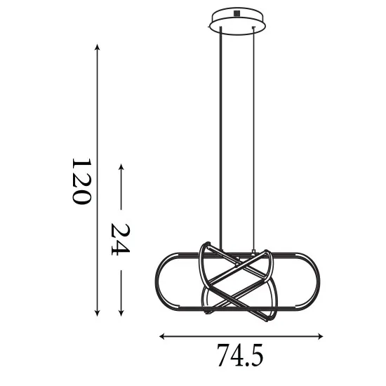 Searchlight Clip fekete LED függesztett lámpa (SL-61775BK) LED 1 izzós IP20