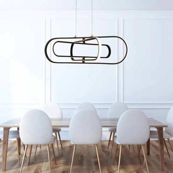 Searchlight Clip fekete LED függesztett lámpa (SL-61775BK) LED 1 izzós IP20